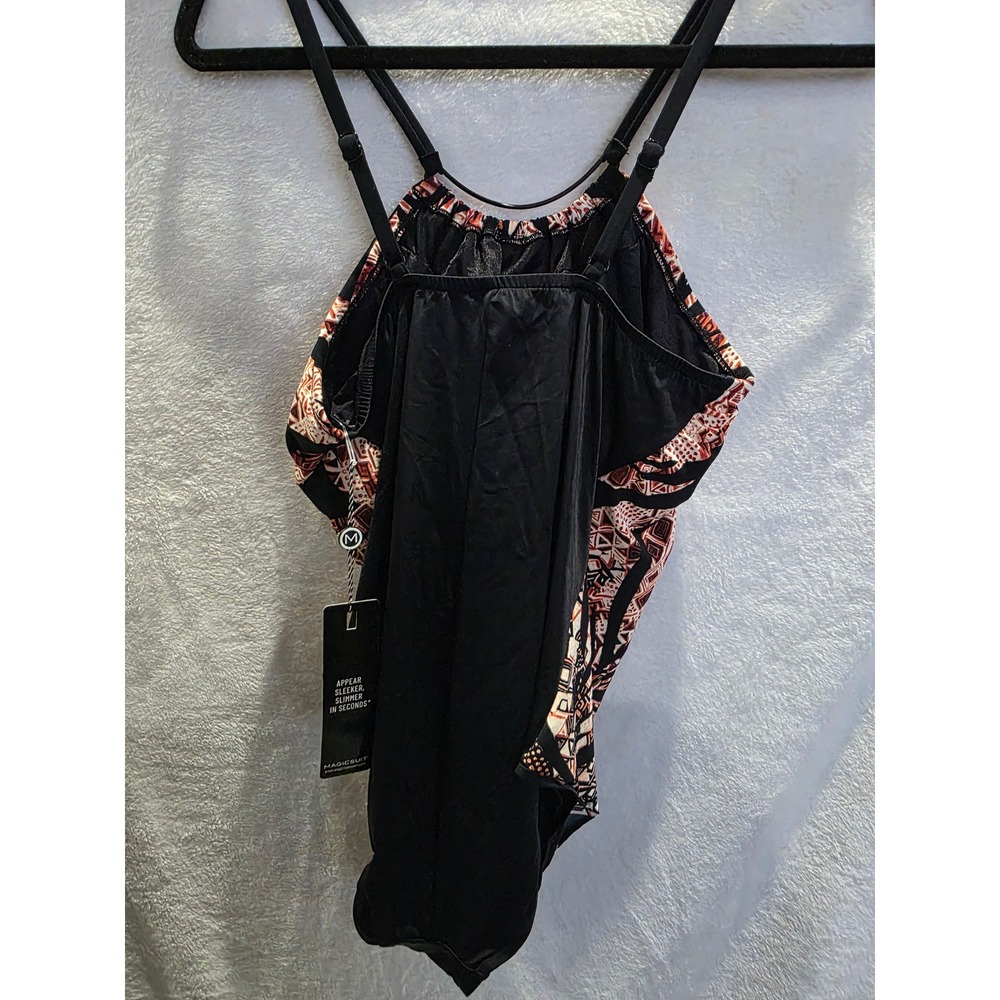 Magicsuit Women Black Tribal Geometric Palm Print Slimming One Piece Swimsuit 14 - Picture 6 of 11